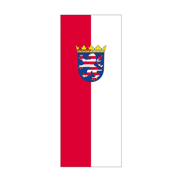 Stein HGS HGS Staatsvlag van Hessen, 400 x 150 cm (staand formaat), met kunststof karabijnhaak, FlagTop 160 g/m², voor vlaggenmasten vanaf 8 m, met ajoursteek voor Ø 4 cm giek, 26373