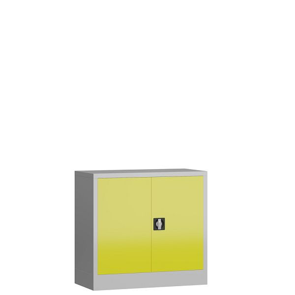Lüllmann ClassiX draaideurkast, 750 x 800 x 380 mm, lichtgrijs/zinkgeel, X-530306