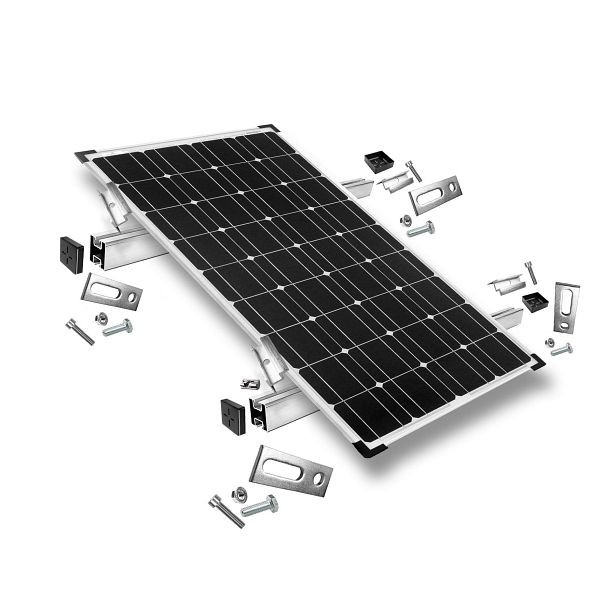 Offgridtec bevestigingsset met stokschroeven voor montage op schuin dak 1 zonnepaneelframe hoogte 35 mm, 8-01-013765-002
