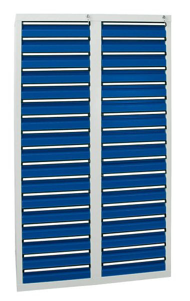 stumpf ladekast serie STS 410, RAL 7035/5010, 34 laden (34x100 mm), 7104174