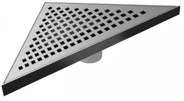 MERT afvoerputje design "Dreieck Kare" geheel van RVS (304) 215x215x304 mm, DU-22-KARE