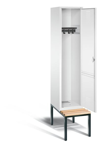 C+P garderobekast Evolo, H2090xB420xD815mm, kleur: verkeerswit, 48050-12 S10083
