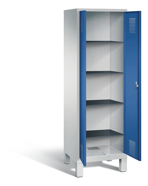 C+P washok Evolo, H1850xW610xD500mm, kleur: lichtgrijs / gentiaanblauw, 48212-20b S10062
