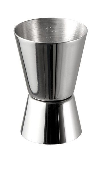 APS staafmaat, Ø 4,5 / 3,5 cm, hoogte: 7 cm, roestvrij staal, inhoud: 2 / 4 cl, 93120