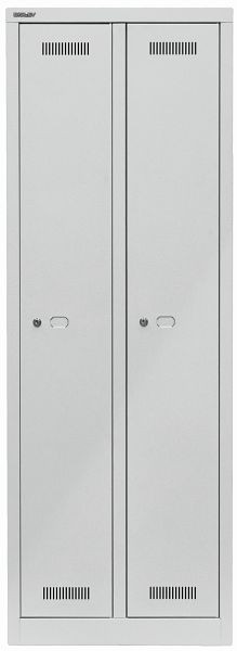 Bisley MonoBloc™ kledingkast, 2 compartimenten, elk 1 compartiment, lichtgrijs, ML06D1645
