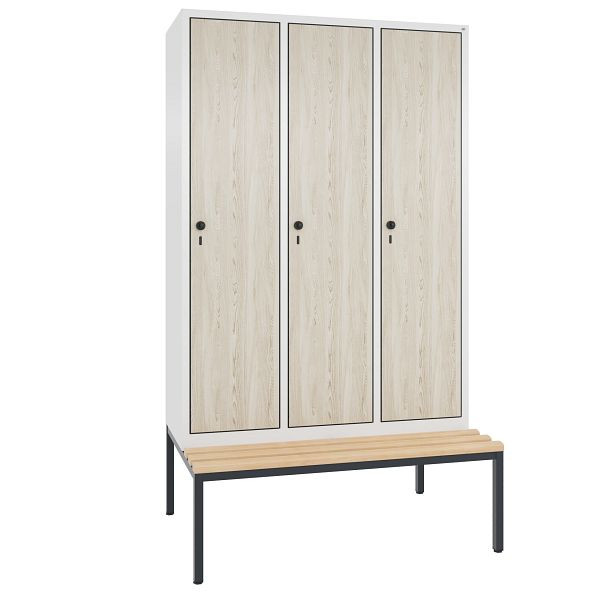 C+P kledingkast Evolo, H2090xB1200xD815mm, kleur: lichtgrijs / resedagroen, 48050-32 S10051