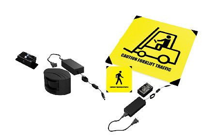 Ergomat lichtgordijn / aanwezigheidsmelder & 60 cm LED bord combo (voor een gebied tot 24 mx 24 m), ERGO-IWS-OSTR-60-D-COMBO