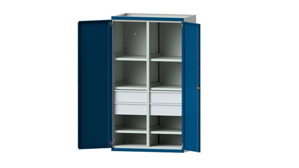 ANKE werkbanken, zware kast, model 202, 1085 x 630 x 1950 mm, RAL 7035/5010, 620.062