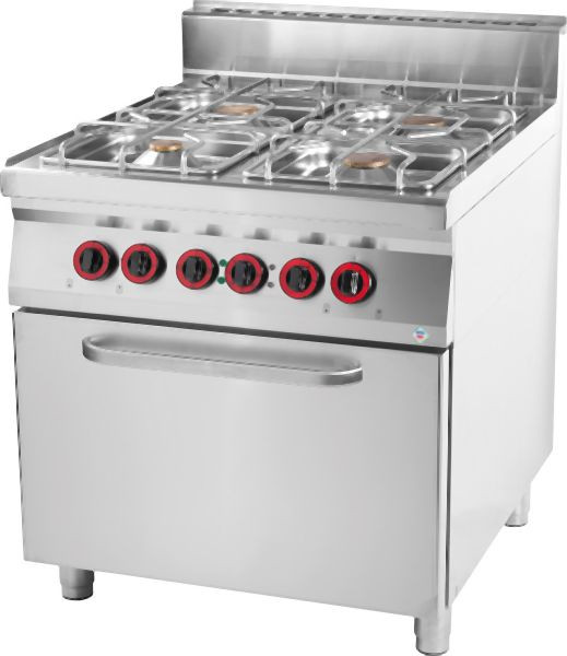 RM Thermik Series 900, gasfornuis met elektrische oven, 800x900x900 mm, SPT-90/8021GE