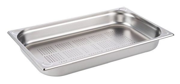 APS GN 1/1 bak, geperforeerd, 53 x 32,5 cm, diepte: 65 mm, RVS, 9 liter, 81907