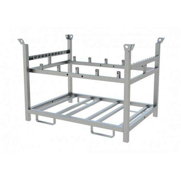 Schake opslag- en transportpallet voor 10 bakens, grondplaten en lampen, 3NOX-5V