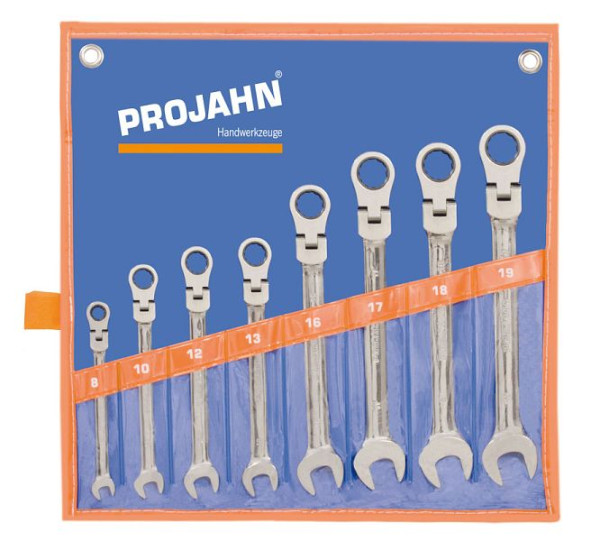 Projahn GearTech sleutelset flexibele rolkoffer 8 delig, 3497