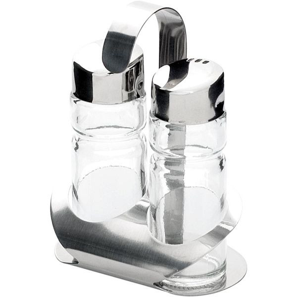 Stalgast cruet set, 2-delig, zout / peper, hoogte 115 mm, TT4101002