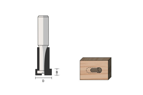 Famag T-gleufsnijder (gleufsnijder) HM, schacht Ø: 6 mm, 3154.609.00