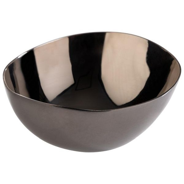 APS schalen "PEBBLES", set van 4, roestvrij staal, PVD gecoat, 6,5 x 6 cm, hoogte 2,5 cm, gunmetal look, 40791