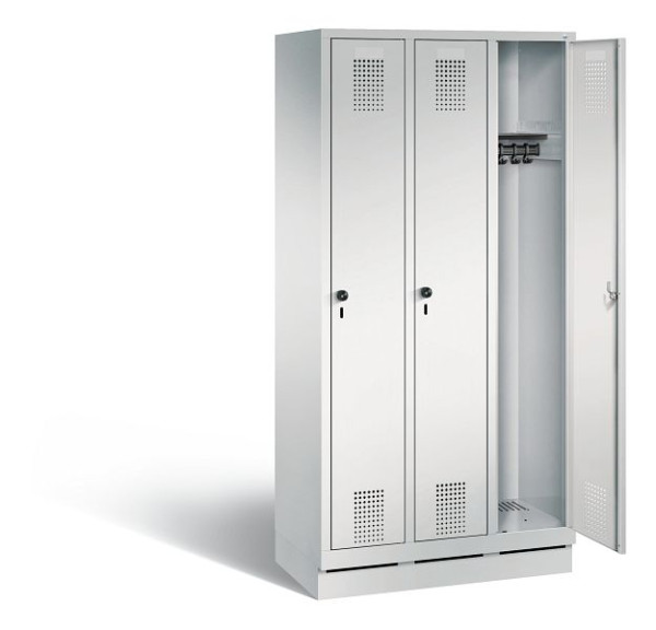 C+P garderobe Evolo, H1800xB900xD500mm, kleur: lichtgrijs, 48020-30 S10002
