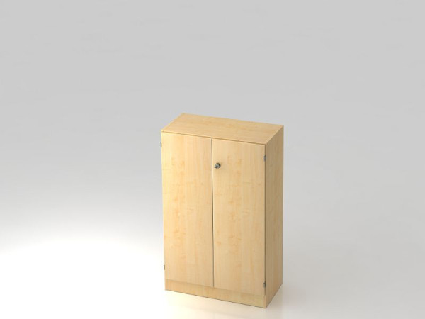 Hammerbacher kast 3OH met onderplaat gestreepte greep esdoorn/esdoorn, 80x42x127 cm (BxDxH), V6550/3/3/SG
