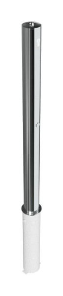 Schake RVS paal Ø 76 mm zonder siergroef, afneembaar, zelfvergrendelend slot, met profielcilinderslot, 4072Z