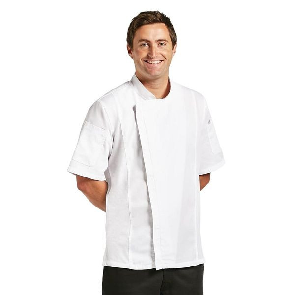 Chef Works Springfield Heren Koksjas Korte Mouwen Wit S, B471-S