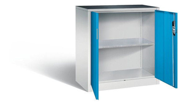 C+P gereedschapskast Acurado, H1000xW930xD500mm, kleur: lichtgrijs/lichtblauw, verzonken handgreep, 8821-000 S10201