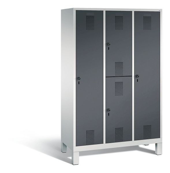 C+P cijferslot Evolo, H1850xB1200xD500mm, kleur: lichtgrijs / zwartgrijs, 48610-32 S10033