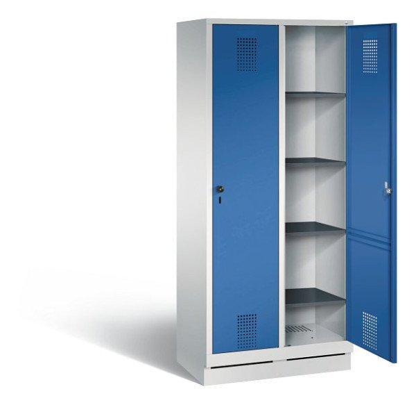 C+P washok Evolo, H1800xW810xD500mm, kleur: lichtgrijs / gentiaanblauw, 48020-22B S10004