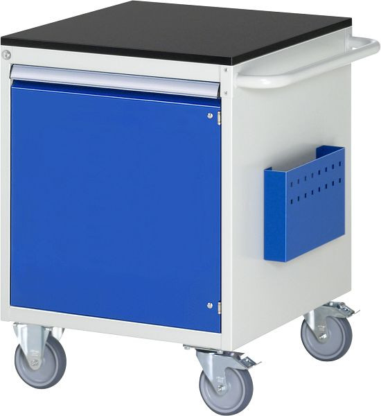 RAU montagewagen serie 7000, B580 x D650 x H790 mm, werkblad voorzien van melamineharscoating, dikte 19 mm, draaideur H540 mm, 05-L3.8AR-M.11