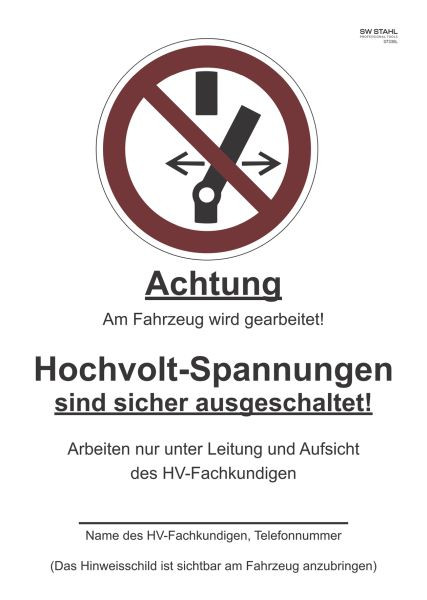 SW stalen verbodsbord "Verschuiven verboden", 07335L