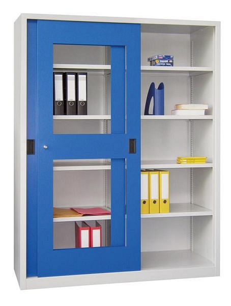 Pavoy schuifdeurkast 1950/500/1500, gegalvaniseerde planken, kijkvenster, 30302-150-590-515512