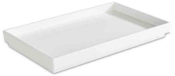 APS GN 1/4 dienblad -ASIA PLUS-, 26,5 x 16,2 cm, hoogte: 3 cm, melamine, binnen: wit, glanzend, buiten: wit, mat, 15452