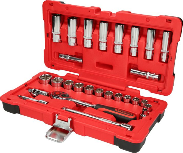 KS Tools 3/8" CHROMEplus dopsleutelset, 27-delig, 958.0627