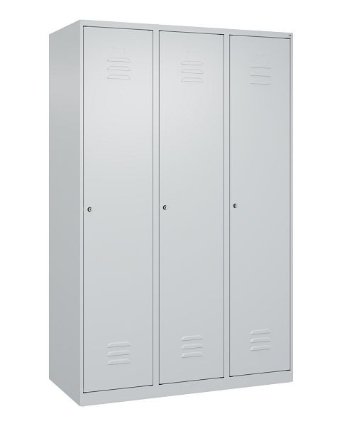 C+P luierkluis Classic PLUS met middenwand, 3 vakken, 1850x1200x500mm, 7035/7035, cilindersloten, 080000-32F S10017