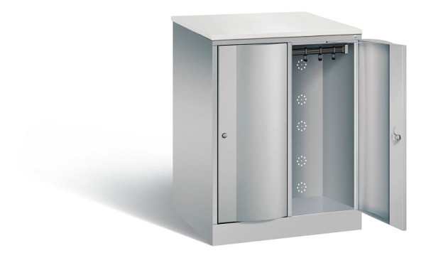 C+P XL lockerkast Resisto, H1077xB772xD640mm, kleur: wit aluminium, 8271-273 S10062