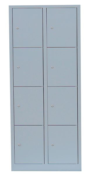 Lüllmann stalen compartimentenkast, 1800 x 800 x 500 mm, lichtgrijs/lichtgrijs, 523420