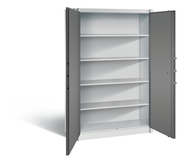 C+P brandbeveiligingskast Certos, H1950xB1200xD500mm, kleur: lichtgrijs / vulkaangrijs, handgreep, 5 FH, 1180-00 S10532