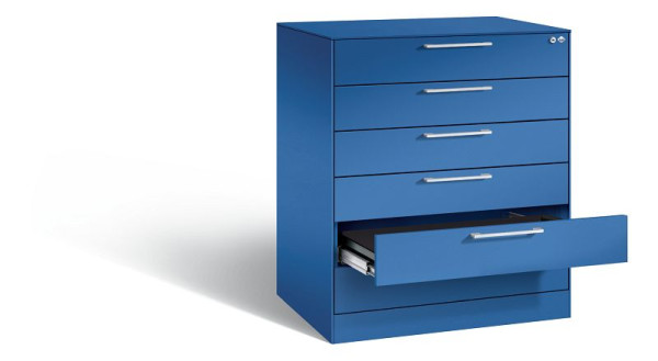 C+P archiefkast Asisto, H1010xB800xD600mm, kleur: gentiaanblauw, beugelgreep, 146243-600 S10013