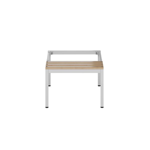 Lüllmann ClassiX bankonderstel, zitkussens beuken, 420 x 500 x 800 mm, lichtgrijs, X-524125