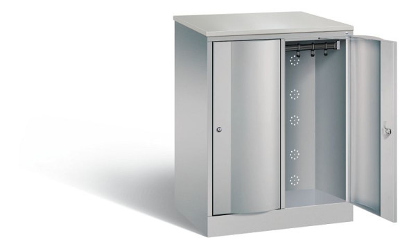 C+P locker Resisto, H1077xB772xD540mm, kleur: wit aluminium, 8271-272 S10089