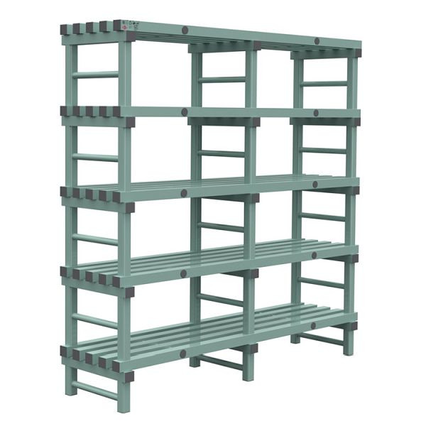 REA Euro plank 1800x500x1850mm, 5 staanders met 350mm tussenruimte, 308.184
