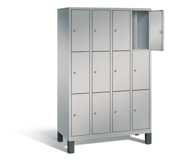 C+P lockerkast Evolo, H1850xB1190xD500mm, kleur: wit aluminium, 48010-403 S10166
