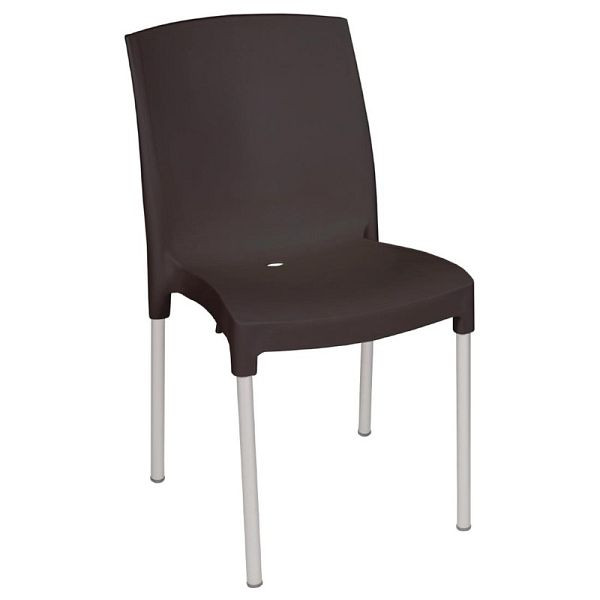Bolero bistrostoelen met afvoergat, zwart kunststof, VE: 4 stuks, GJ976