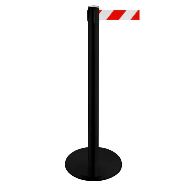 Stein HGS HGS personengeleidingssysteem -P-Line Future-, metaal/zwart, rood/wit diagonaal (gearceerd), met riemeindstuk (standaard), riemlengte: 4 m, 15699-1302