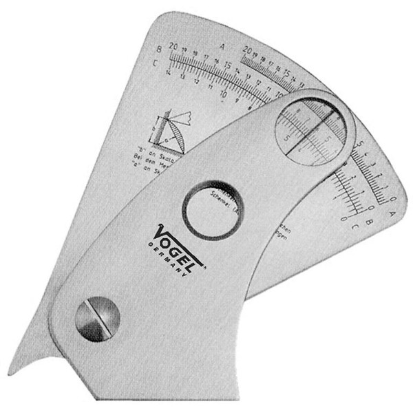 Vogel Germany lasnaadmeter, met leesvenster, 0,1 mm, 474404