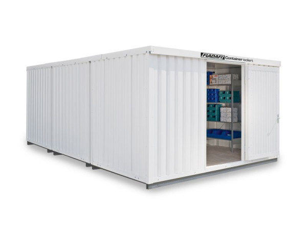 FLADAFI materiaalcontainercombinatie, model IC 1460, geïsoleerd, 4.050 x 6.520 x 2.500 mm