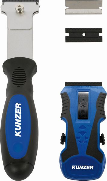 Kunzer schraperset, bestaande uit 2 schrapers en 20 messen, 7SCK22