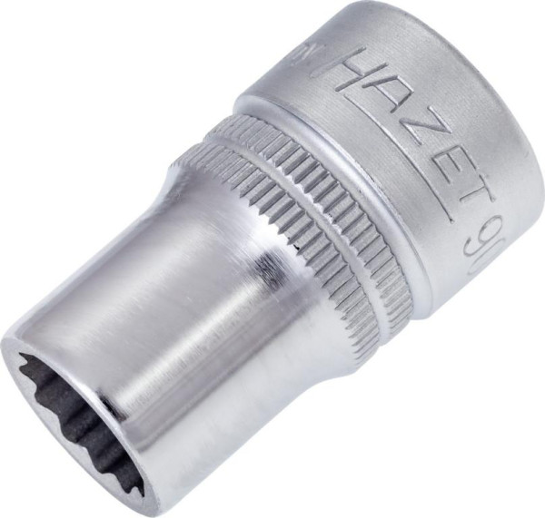 Hazet dopsleutelinzet, dubbel zeskant, hol vierkant 12,5 mm (1/2 inch), 12 mm, gekarteld, 900Z-12