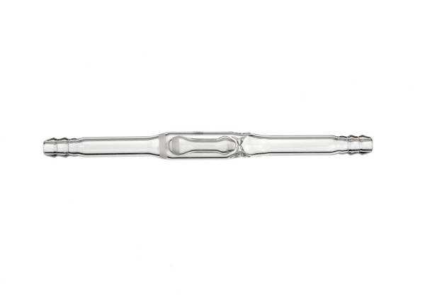 Rettberg terugslagklep, met 2 olijven Ø 9mm, voor montage in slangleidingen, borosilicaatglas 3.3, 154000050