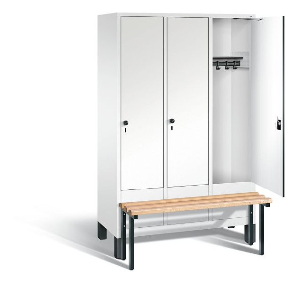C+P garderobe Evolo, H1850xB1200xD815mm, kleur: verkeerswit / decor wit, 48030-32 S10156