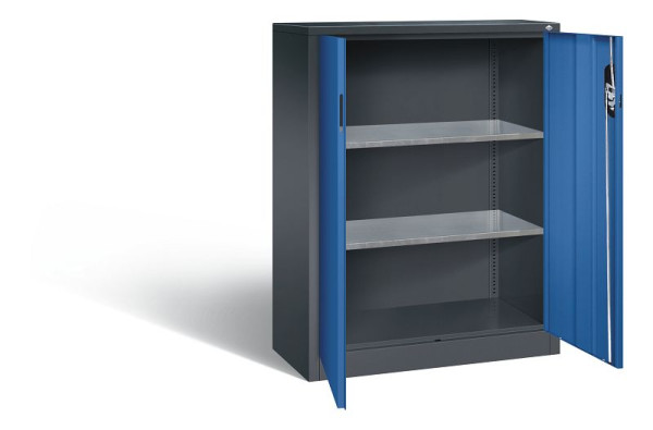 C+P gereedschapskast Acurado, H1200xW930xD400mm, kleur: zwartgrijs / gentiaanblauw, verzonken handgreep, 8520-000 S10111