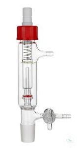 Rettberg overdruk-/terugslagklep, Kern NS 14.5/23, met zijglaskraan 3 mm boring, borosilicaatglas 3.3, 107000090